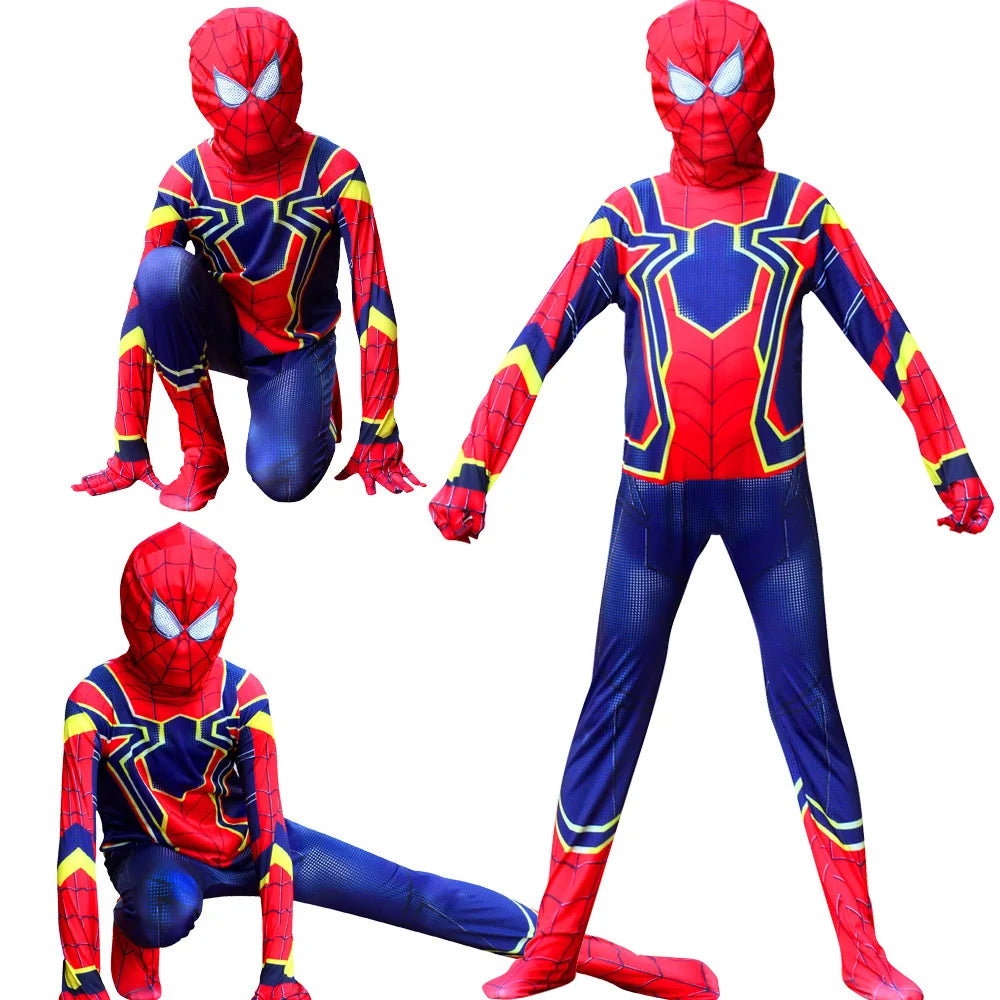 Men's Amazing Spiderman Cosplay Costume – Miles Morales Superhero Zentai Bodysuit Jumpsuit for Boys, Girls, Halloween & Christmas