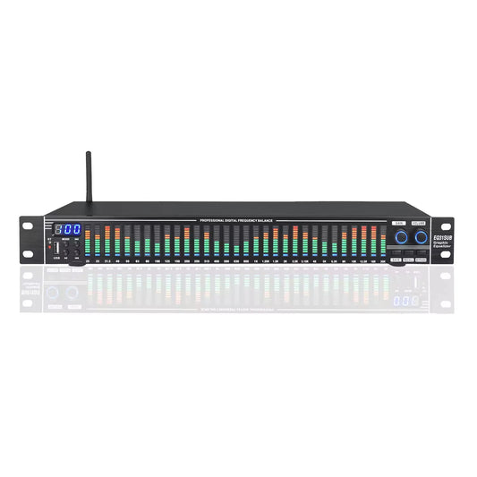 EQ31SUB Digital Equalizer - 31 Stage Tuner for Professional Stage Performance & Noise Reduction