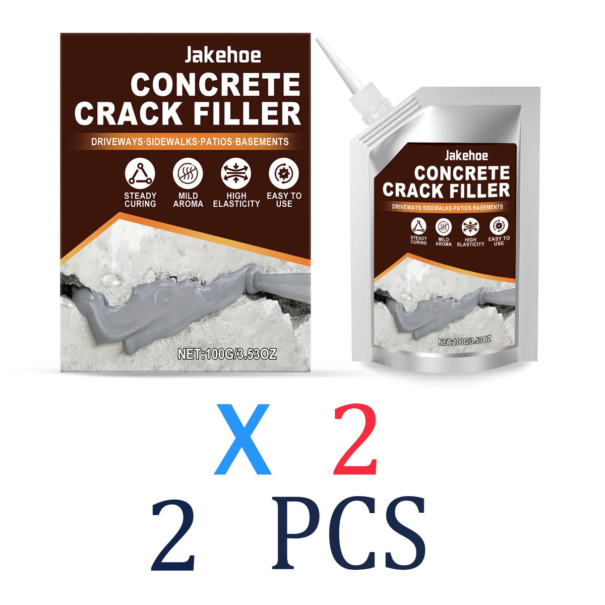 Concrete Crack Filler Sealant – Quick-Drying Waterproof Self-Leveling Adhesive for Driveway Repair, Masonry Gaps, and Concrete Sealing
