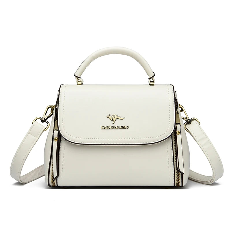 Luxury Women’s Leather Designer Handbag – High Quality Casual Tote Top-Handle Shoulder Messenger Bag