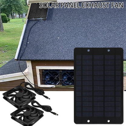 6-Inch 12V Solar Exhaust Fan – Mini Ventilator Air Extractor for Dog House, Chicken Coop, RV, Greenhouse