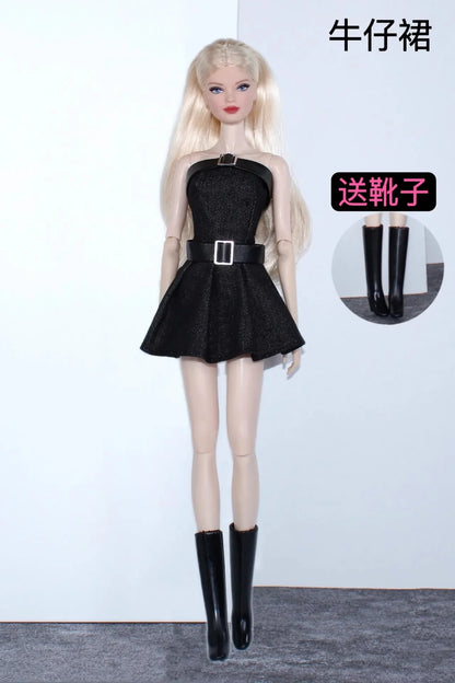 1/6 Doll Clothes Set — New Dress & Sweater Outfit for 30cm Xinyi FR ST BB Dolls, Doll House Accessories