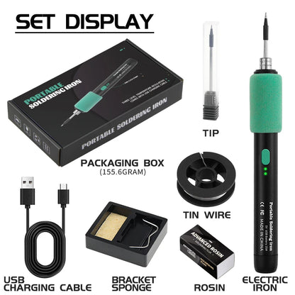 15W USB Soldering Iron — Portable Wireless Electric Soldering Tool with Type-C