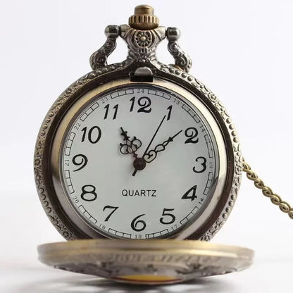 One Piece Anime Pocket Watch – Vintage Bronze Fashion Toy for Kids, Birthday Gift