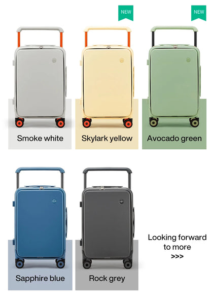 Mixi 20" Wide Handle Carry-On Suitcase — New Design Travel Trolley with Aluminum Frame, Unisex PC Luggage M9275