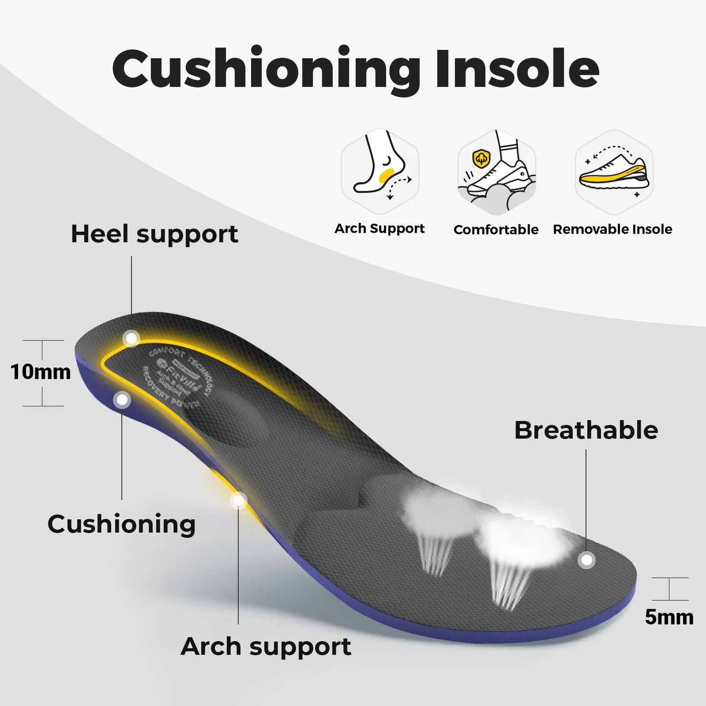 FitVille Extra Wide Diabetic Walking Shoes for Men, Hook & Loop Adjustable Comfort Shoes for Swollen Feet, Neuropathy & Pain Relief