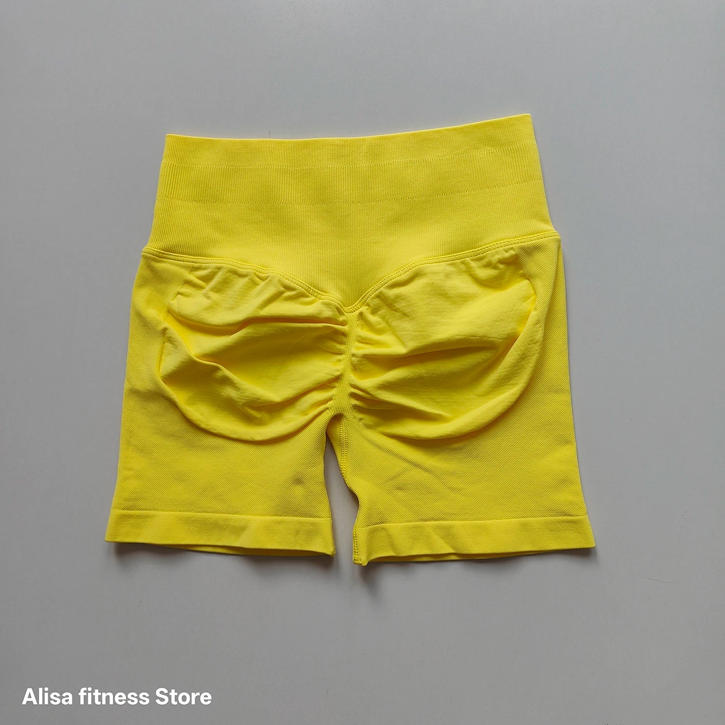 High Waisted Yoga Shorts - Seamless Tummy Control Fitness Shorts for Running, Workout & Activewear