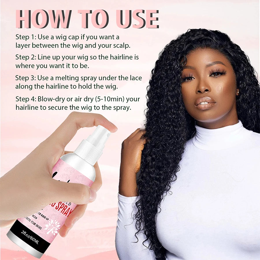 LOCKMIO 60ML Lace Wig Glue - Fast-Drying Long-Lasting Adhesive for Wigs, Mesh & Cosplay Installations