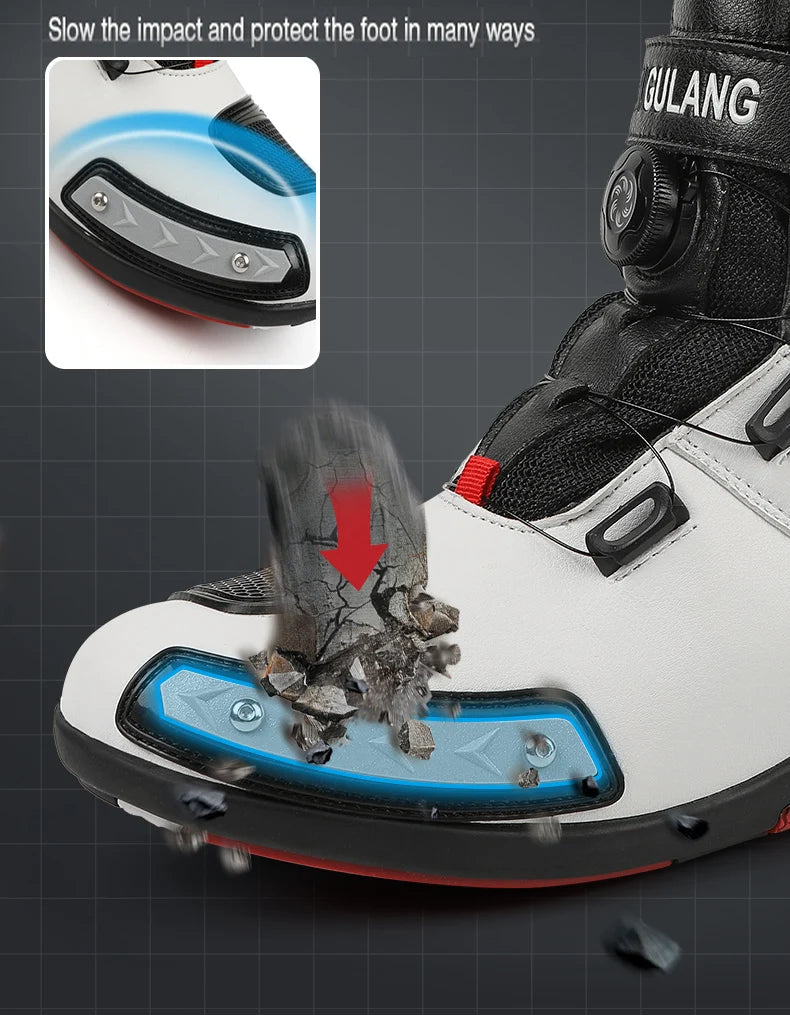 New Motorcycle Boots for Men & Women – Anti-Slip Winter Riding Sneakers for Bicycle, Mountain Racing & Road Speed, Autumn Ready