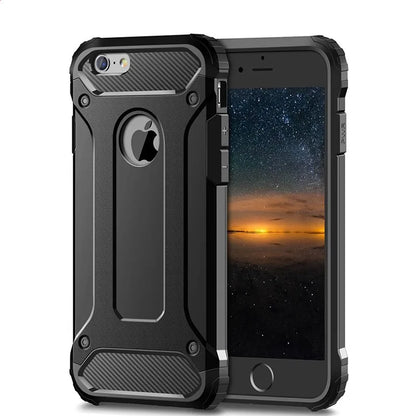 Rugged Layer Armor Case – Heavy Duty Shockproof Cover for iPhone 14/13/12/11 Pro Max, 5/5S/5C/6/6S/7/8/X/XS/XR