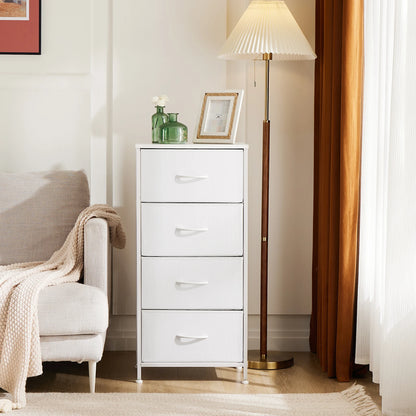 4-Layer Fabric Living Room Cabinets – Steel Frame Wardrobe Closet for Clothes Storage