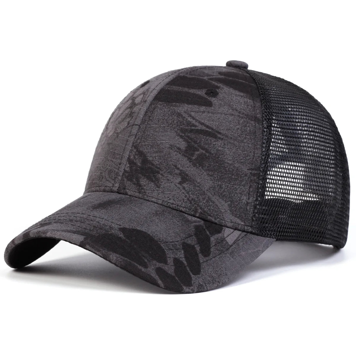 Camouflage Mesh Baseball Cap - Adjustable Outdoor Sun Hat for Men & Women
