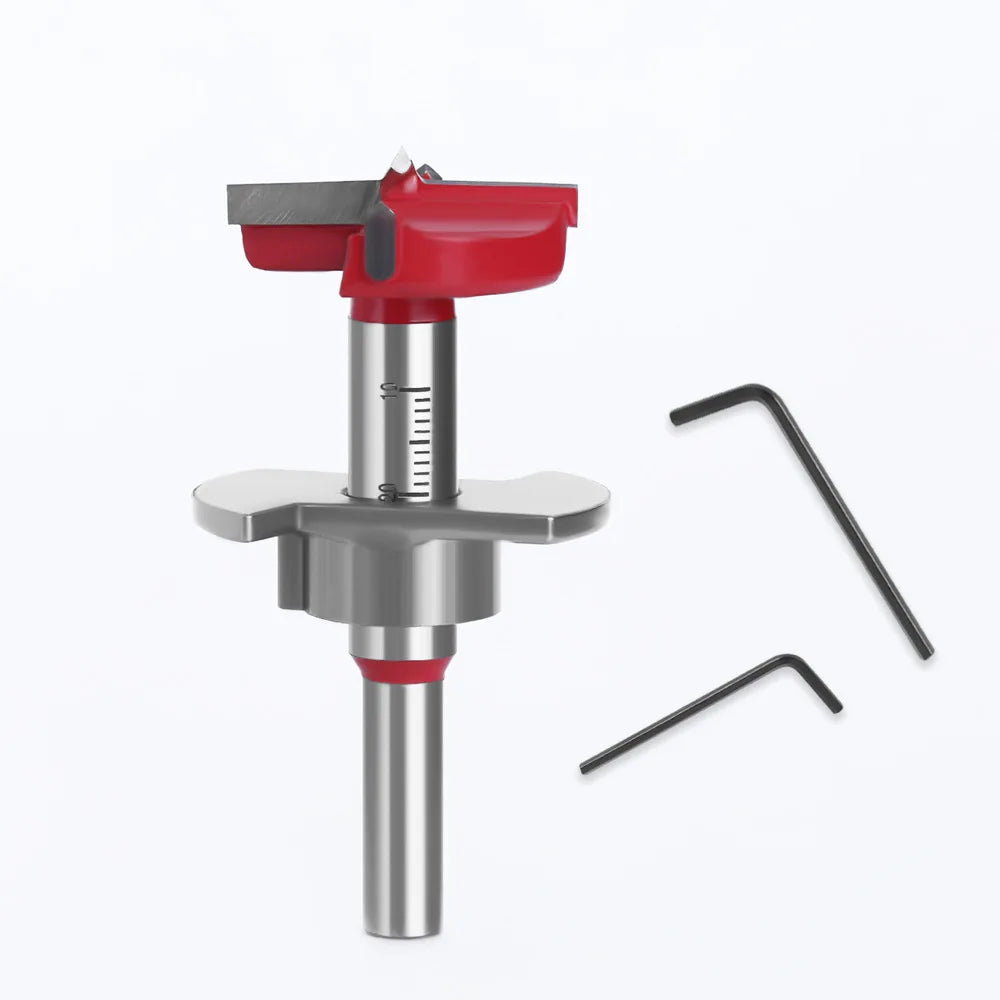Adjustable Positioning Hole Saw Kit - 15-35mm Hinge Hole Opener Woodworking Carbide Drill Bits Set