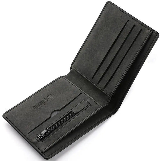 Men’s PU Leather Wallet – Multi-Card Slot Folding Short Wallet with Large Capacity Coin Purse