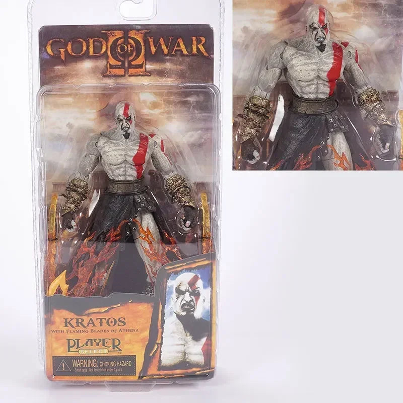 NECA God of War II Kratos 7-Inch Action Figure in Ares Armor with Blades - Classic Video Game Collectible Toy