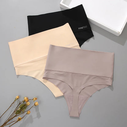 4PCS Seamless Ice Silk Panties Set for Women – Low Waist G-String, Soft Ultra-Thin Sexy Underwear Briefs