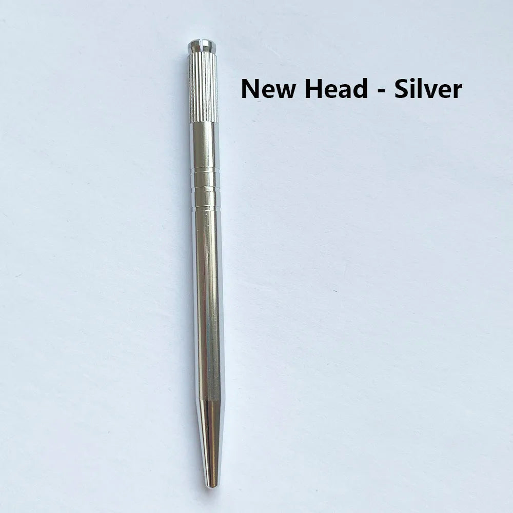10pcs Permanent Makeup Eyebrow Tattoo Pens — Manual Tebori Microblading Stainless Steel Lock-Pin Tools