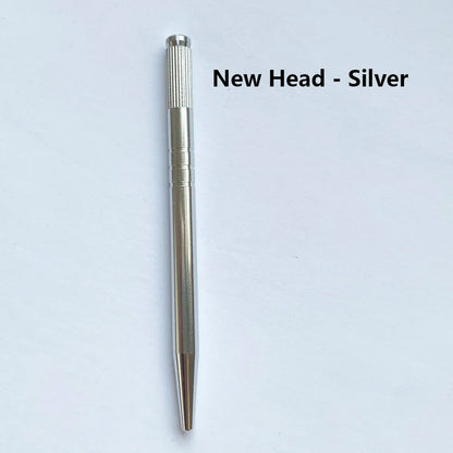 10pcs Permanent Makeup Eyebrow Tattoo Pens — Manual Tebori Microblading Stainless Steel Lock-Pin Tools