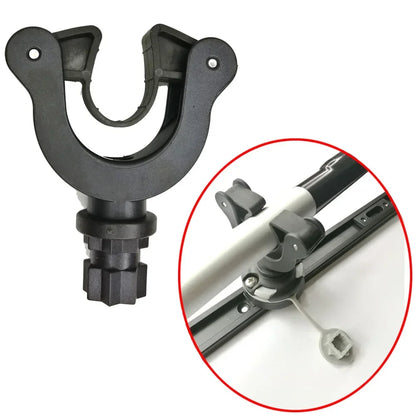Rowing Inflatable Boat Kayak Paddle Holder Clip – Track Mounted Oar Grip Supporter, SUP Leash Plug Adapter