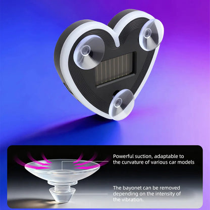 Heart-Shaped Solar Car Ambient Light - Dynamic Gradient RGB LED Interior Decoration Accessory
