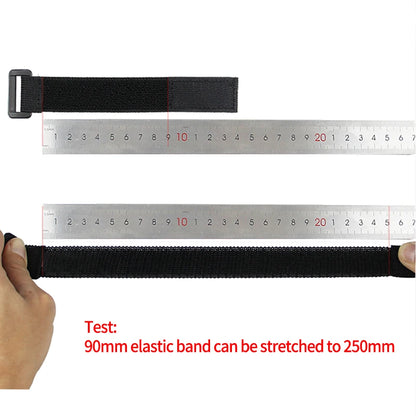 Customizable Elastic Reverse Buckle Nylon Magic Band - Hook Loop Cable Ties, Hook Straps, Sticky Fastener Tape (2/5PCS)