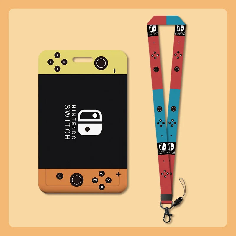 Game Player Men's Name Badge Holder – Lanyard Business Card & ID Card Holder with Hanging Neck Strap, Small Gift Case