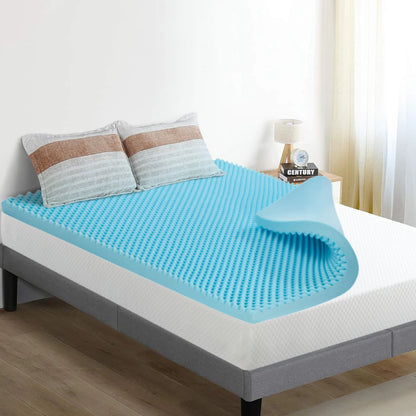 4" Memory Foam Mattress Topper - Outdoor & Indoor Use, Pressure-Relieving Yoga Pad, CertiPUR Certified