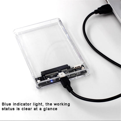 USB 3.0 2.5 Inch HDD Enclosure - SATA SSD Hard Drive Case with 5Gbps Transfer Speed, External Housing with Cable