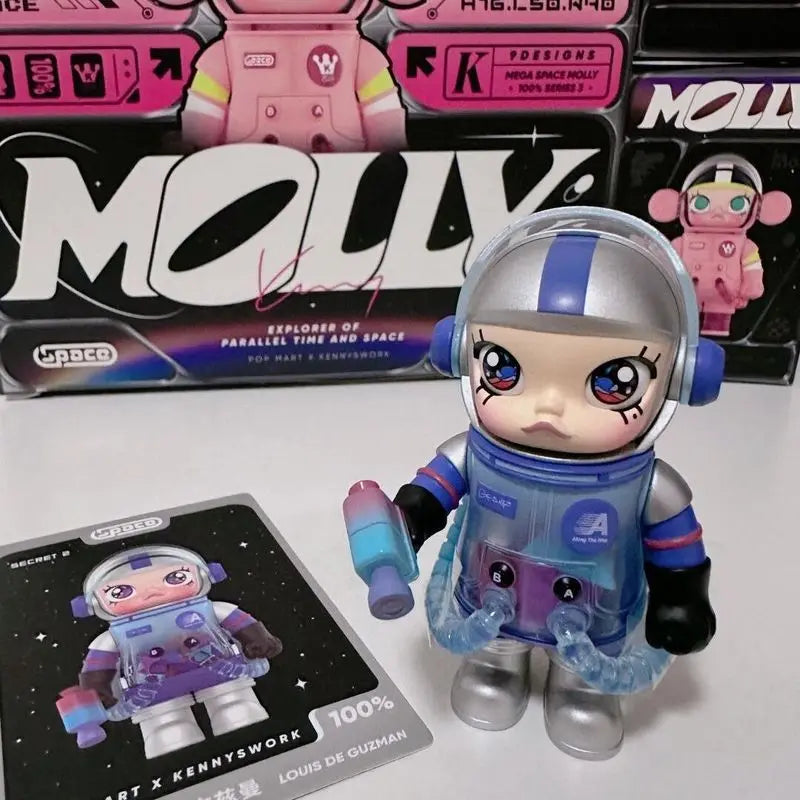 Bubble Mart MOLLY 100% Jasmine Blind Box – Anniversary Series Astronaut Handmade Desktop Ornament