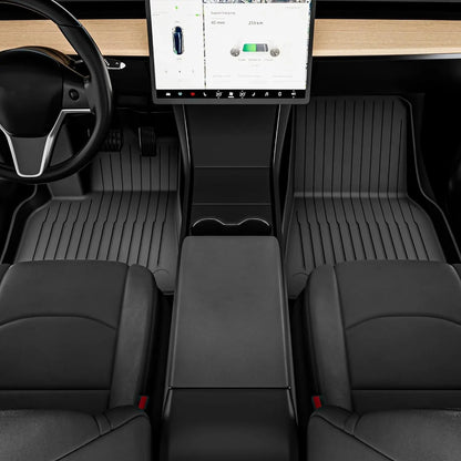 XPE All-Weather Floor Mats for Tesla Model 3/Y (2021-2024) – Waterproof Non-Slip Rubber Trunk Cargo Liner