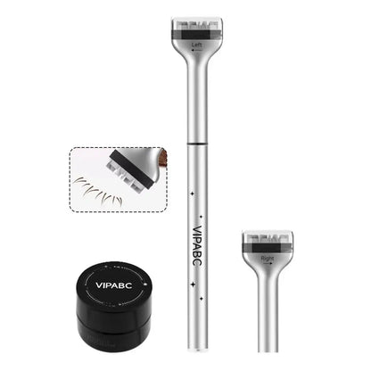 Dezone Lower Eyelashes Stamp Pen - Black/Brown Waterproof, Sweatproof 3 in 1 Korean Makeup for Natural-Looking Eyelashes