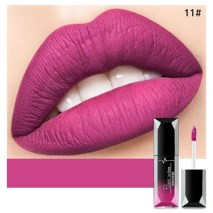 Pudaier Waterproof Matte Lip Gloss – Liquid Lipstick in Nude, Purple, Black Rose Shades