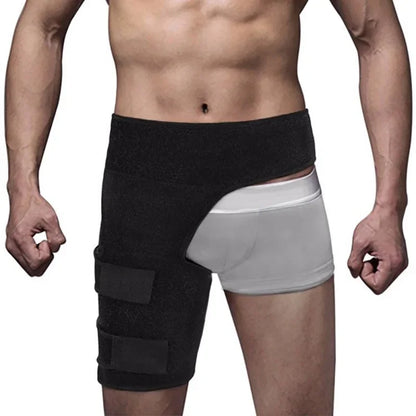 Hip Brace Thigh Compression Sleeve – Groin & Hamstring Support Wrap for Sciatica, Quad Strains & Hip Pain Relief