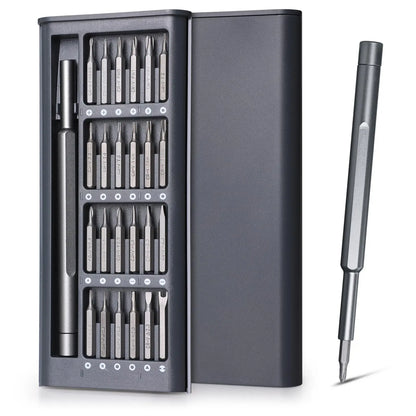 25-in-1 Precision Screwdriver Set – Magnetic Phillips, Torx & Hex Bits for iPhone, PC, Watch, Camera & Glasses