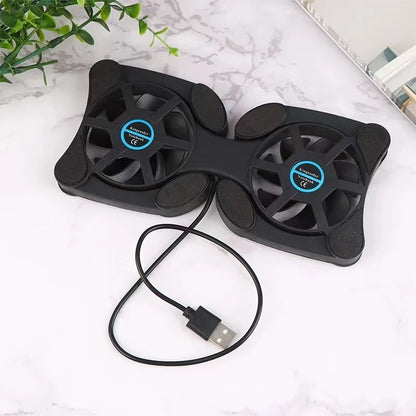 USB Mini Laptop Cooling Fan Stand - Foldable Notebook Cooler Pad, Radiator by Cooler Master, Computer Accessories