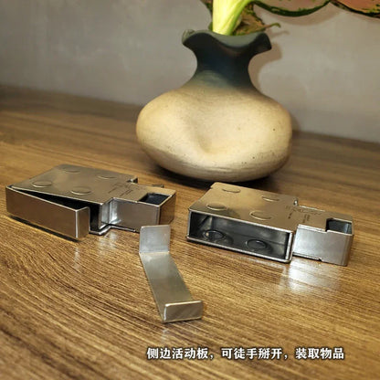 EDC Stainless Steel Storage Box – Portable Candy, Chewing Gum, and Medicine Case for Everyday Carry and Travel