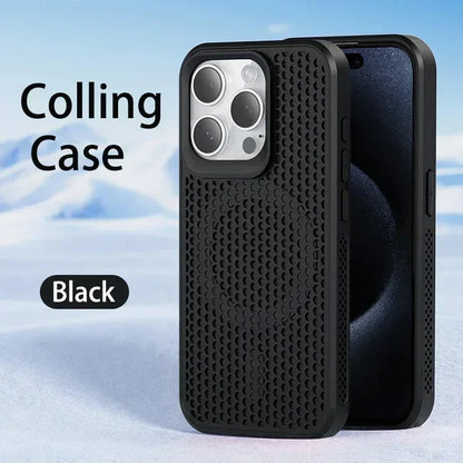 MagSafe Cooling Phone Case for iPhone - Breathable Hard Back Cover with Heat Dissipation