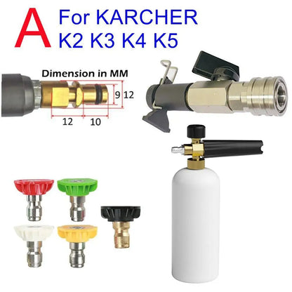 High-Pressure Washer Ball Valve Kit - 1/4" Quick Connector for Karcher, Lavor, Stihl & Nilfisk Hoses