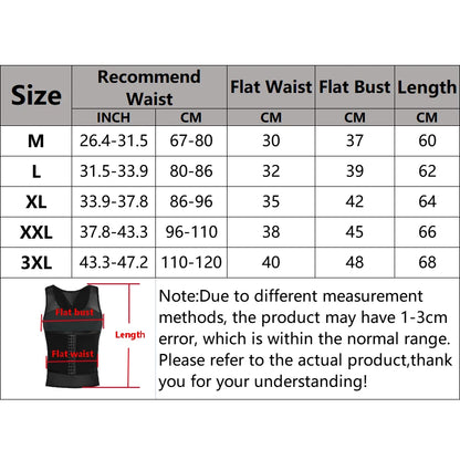 Men’s Compression Body Shaper Vest — Tummy Slimming Abdomen Sheath Corset Waist Trainer Fajas Top