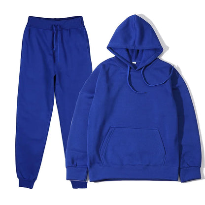 Men's Sports Tracksuit Set - Hoodie and Pants Two-Piece Running Casual Outfit for Men and Women