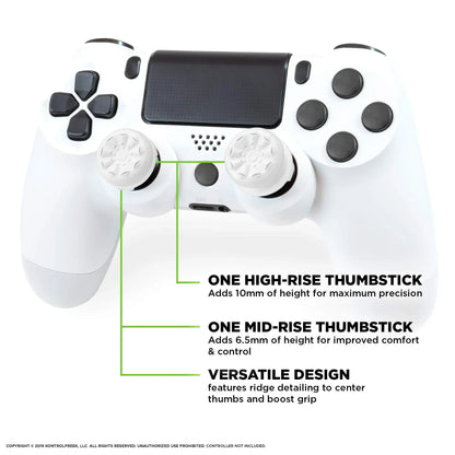 2PCS Performance Thumb Grip Caps — Silicone Analog Stick Covers for PS4 & PS5 Controllers