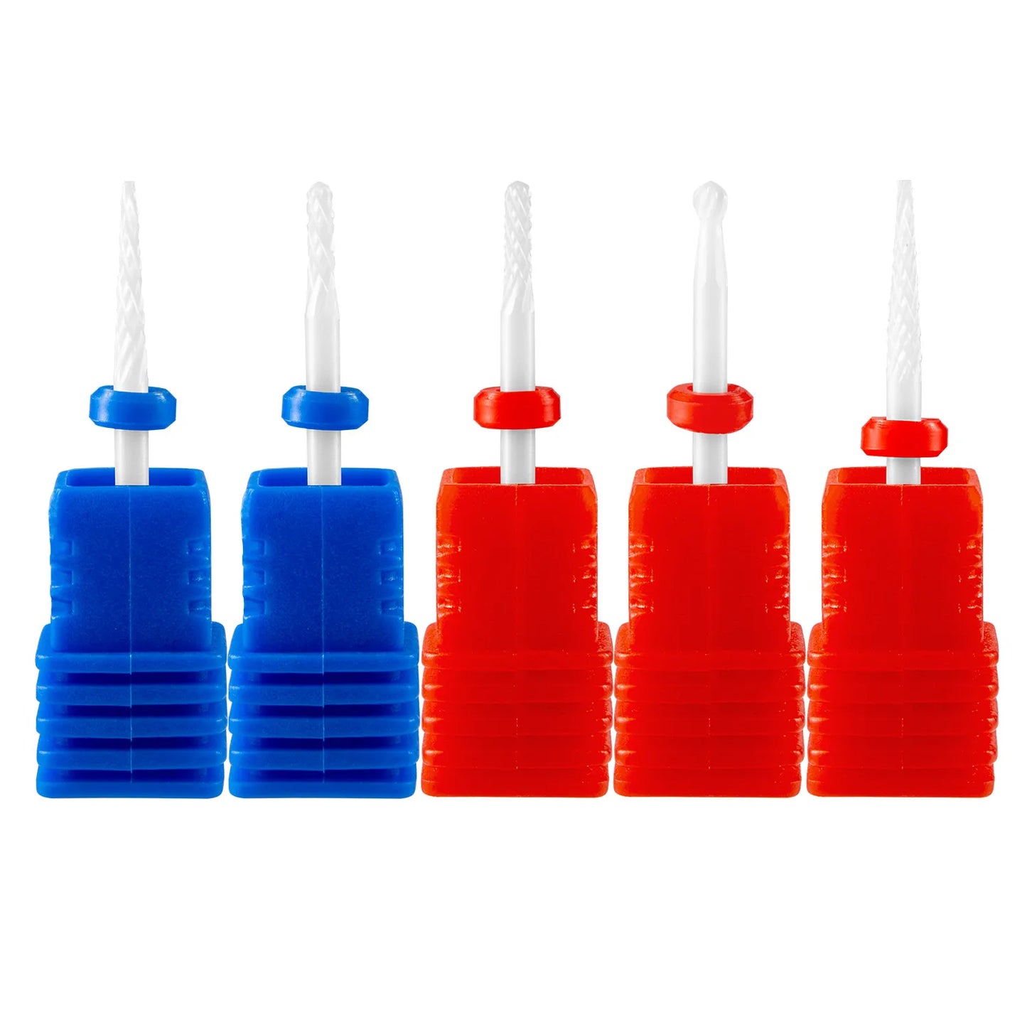 5PCS Ceramic Nail Drill Bit Set - Electric Milling Cutter Bits for Manicure & Pedicure Nail Machine Accessories