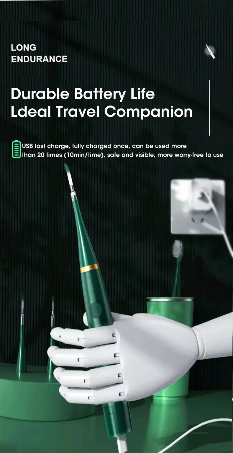 Electric Sonic Toothbrush 3-in-1 – Tartar Removal, Teeth Whitening, USB Charging, Replaceable Brush Head for Oral Care
