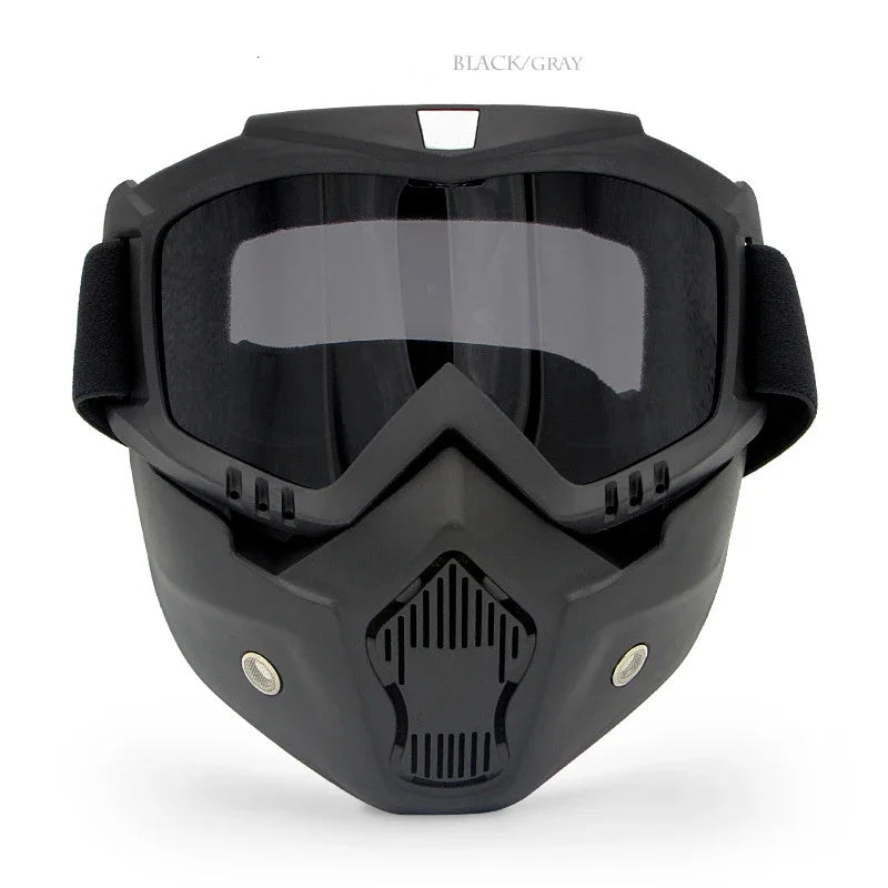 Versatile Tactical Face Mask with Detachable Protective Goggles – 6 Colors for Kids’ Outdoor Activities & Adventure Gifts