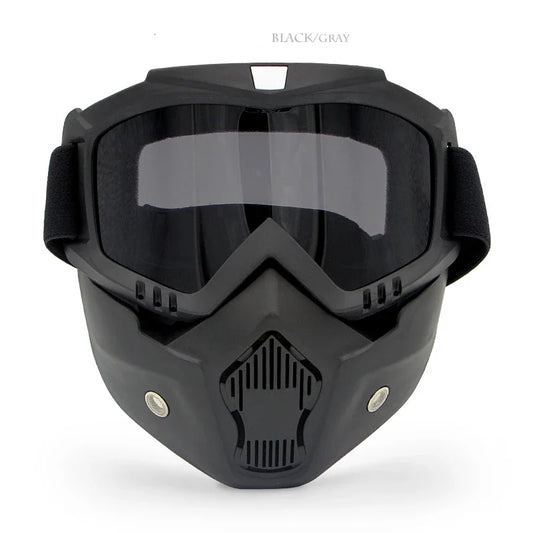 Versatile Tactical Face Mask with Detachable Protective Goggles – 6 Colors for Kids’ Outdoor Activities & Adventure Gifts