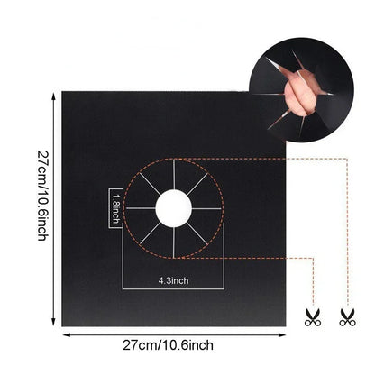 Premium 1/4PC Kitchen Accessories Mat & Stove Cover Set - Gas Stove Protector and Burner Liner Combo
