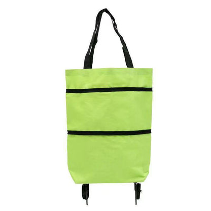 2024 Latest Grocery Trolley - Folding, Portable, Waterproof, with Wheels - Supermarket Shopping Cart, Supports 25 kg