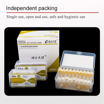 34G Ultra-Fine Disposable Small Needle for Cosmetic Use - Non-Painless Hand Needle 1.5/2.5/4mm