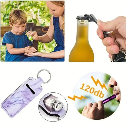 Women’s Self-Defense Keychain – Personal Safety Alarm with LED Light & Emergency Whistle