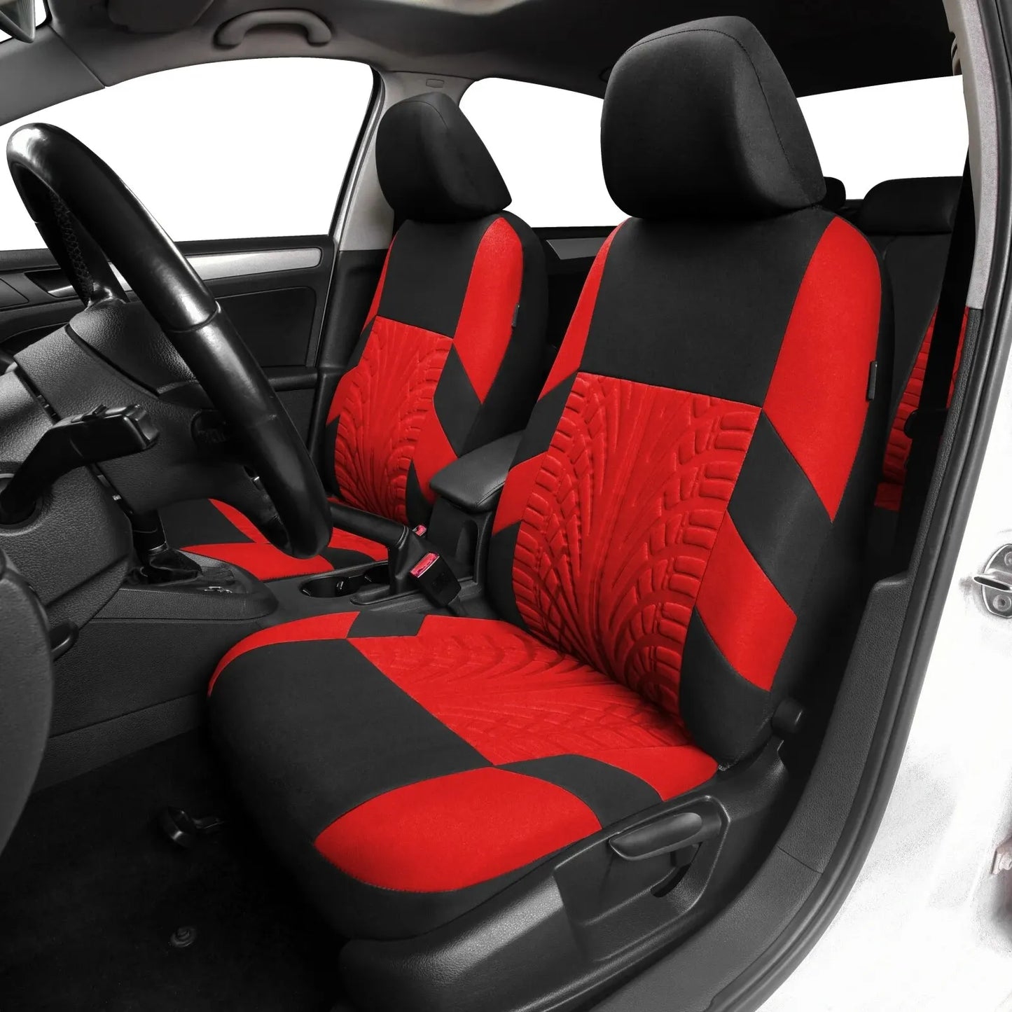 Universal Full Set Car Seat Covers – Front Split & Rear Bench Cloth Protectors for SUV, Sedan & Van Automotive Interior Protection Accessories